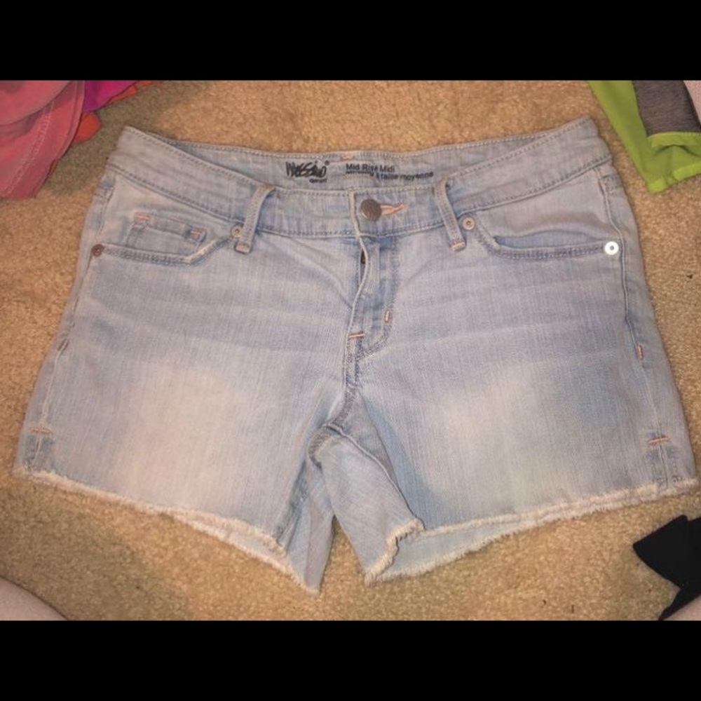 Light Washed Denim Shorts